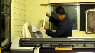 Changing Ink Cartridge on Roland VP 540 Large Format Printer at Reno Signs [upl. by Hanway]