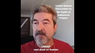 UNDRIP read aloud  United Nations Declaration on the Rights of Indigenous Peoples [upl. by Atsahc926]