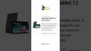 💻ApoloSign Tablet 11 inch review [upl. by Croydon]