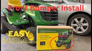 How to Install an OEM Bumper on a D130 John Deere Lawn Tractor LA D amp e 100 Series BUC11080 [upl. by Itsuj892]