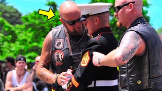 Injured Marine Holds Salute For 3 Hours Then Bikers Suddenly Appear amp Do The Unthinkable [upl. by Retrop]