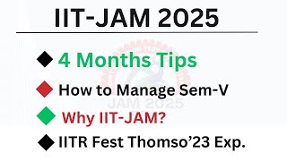 IITJAM 4 Months Tips  IITJAM 2025  IITR Thomso2023 Clips iitjam2025 iitjam [upl. by Nies]