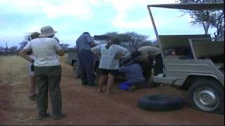 Oropoko Lodge Namibia wildbeobachtung reifenpanne [upl. by Hnah]