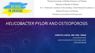 Christos Zavos  Helicobacter pylori and osteoporosis [upl. by Eseerehs]