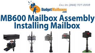 Budget Mailboxes  MB600 Mailbox Assembly  Installing Mailbox [upl. by Liryc]