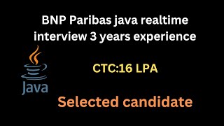 BNP Paribas java realtime interview 3 years experience [upl. by Siroval]