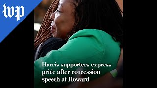 Harris supporters express pride after concession speech [upl. by Alphonsine]