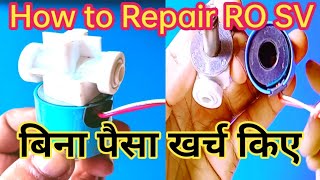 How to Repair RO Solenoid Valve l RO SV kaise theek Karen l RO Repair emeexperiment [upl. by Udele]