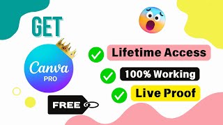 Canva Pro For Free 😱  100 Working For Students [upl. by Rubia]