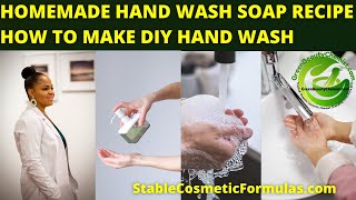 Homemade Hand Wash Soap Recipe  How To Make Moisturizing Hand Soap With Glycerin NO CASTILE [upl. by Ethbun]