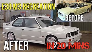 20 minute start to finish build E30 M3 Recreation [upl. by Robers469]