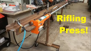 Button Rifling Press  Home Built [upl. by Akilak]