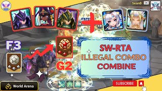 Combination of two illegal combos Viva Rag Leo and Shizuka Oberon【RTASW】Summoners War  RTA [upl. by Schulein]