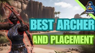 Best Archer thrall and placement in Conan exiles age of war chapter 4 2024 [upl. by Netram713]