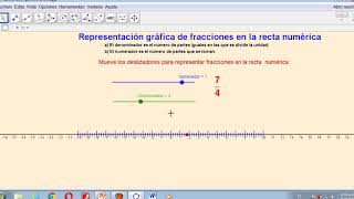 REPRESENTACIÓN GRÁFICA DE FRACCIONES EN LA RECTA NUMÉRICA USO DE GEOGEBRA [upl. by Enrica157]