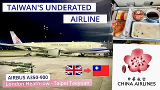 14 Hours with CHINA AIRLINES Airbus A350 Economy Review  London to Taipei [upl. by Staford]