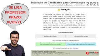 DESIGNAÇÃO SEE MG 2021  Orientações sobre a inscrição para CONTRATAÇÃO TEMPORÁRIA de professores [upl. by Elane]