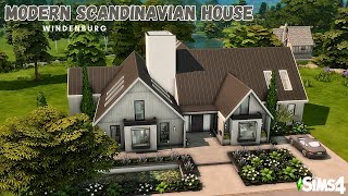 Modern Scandinavian House in Windenburg  NoCC  Stop Motion Build  The Sims 4 [upl. by Suiravaj]