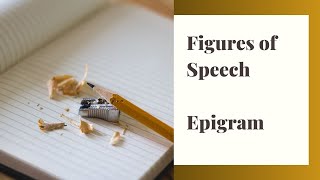 Figures of Speech Epigram [upl. by Ahsekim]