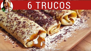 Cómo hacer PANQUEQUES y panqueques con dulce de leche 6 TRUCOS de la masa para panqueques [upl. by Domenico]