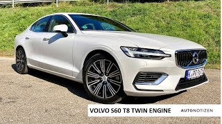 Volvo S60 T8 Twin Engine 2019 PluginHybrid im Review Test Fahrbericht [upl. by Akibma]