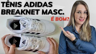 TÊNIS ADIDAS BREAKNET MASCULINO BRANCOPRETO é BOM REVIEW COMPLETO [upl. by Henrieta]