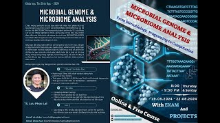 MICROBIAL GENOME amp MICROBIOME ANALYSIS 28072024 [upl. by Adle622]