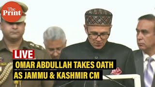 LIVE Omar Abdullah takes oath as Chief Minister of Jammu and Kashmir [upl. by Lemej627]