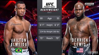 JAILTON ALMEIDA VS DERRICK LEWIS FULL FIGHT UFC FIGHT NIGHT 231 [upl. by Anek]