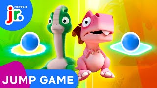 Bad Dinosaurs Jump BATTLE 🦖 Jumping Game for Kids  Netflix Jr [upl. by Traweek]