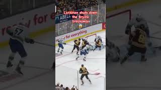 Lankinen shuts down the Bruins breakaway [upl. by Amelita]