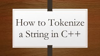 How to Tokenize a String in C [upl. by Aihsakal]