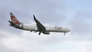 Fiji Airways Landing With a Bit Cross Wind at Dunedin Airport [upl. by Seiter]