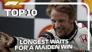 Top 10 Longest Waits for First Win In F1 [upl. by Annette]