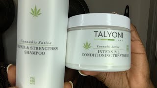 Talyoni Cannabis sativa shampoo and Intensive conditioning treatment review [upl. by Arrio]