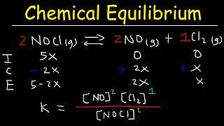 Chemical Equilibrium Constant K  Ice Tables  Kp and Kc [upl. by Akirre]