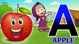 A for apple  अ से अनार  abcd  phonics song  a for apple b for ball c for cat  abcd song  abcde [upl. by Esyahc]