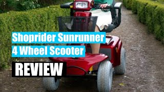 Review Shoprider Sunrunner 4 Wheel Scooter 2022 [upl. by Ahtera]