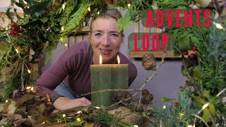 Winter Loop für die Adventszeit 🌲 DIY Adventsgesteck auf dem Feuerholz 🌲 wunderschöne Adventsdeko [upl. by Buckels]