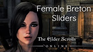 The Elder Scrolls Online  My female Breton character sliders [upl. by Idak870]