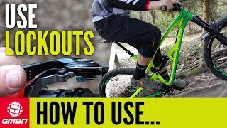 How To Use Lockouts On Your Mountain Bike Suspension [upl. by Ynnaffit]