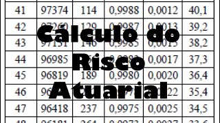 Cálculo do risco atuarial [upl. by Crosse348]