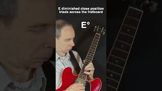 E diminished triads in close position across the fretboard guitar guitarpractice jazz chords [upl. by Atselec560]