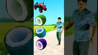 Multi colour coconuts to tractor jcb roller funny vfx magic shortsfeed trendingshorts [upl. by Llewkcor]