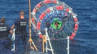 “Bubble Man” Rescued After Unsuccessful “Run” from Florida to Bermuda [upl. by Sane]