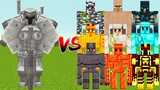 FERROUS WROUGHTNAUT VS ALL GOLEMS  Minecraft Mob Battle  Ferrous vs Iron Golem vs Bedrock Golem [upl. by Auoy]