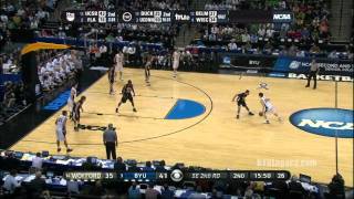 Jimmer Fredette vs Wofford NCAA [upl. by Ahcsas]