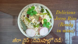 Jeera Rice  జీర రైస్  ఈజీ గా ప్రిపేర్ చేస్కోవచ్చు [upl. by Lepper222]