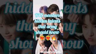 BTS members hidden talent 🎊✨💝fypシ゚ kpop vjhope btsshorts btsv btsjhop suga army rm jimin [upl. by Naleek299]