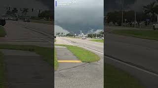 Large tornado was spotted in Clewiston Florida as Hurricane Milton started to impact the state [upl. by Ynnatirb]